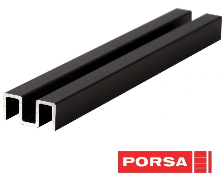 Porsa sort alu overskinne 40 cm.